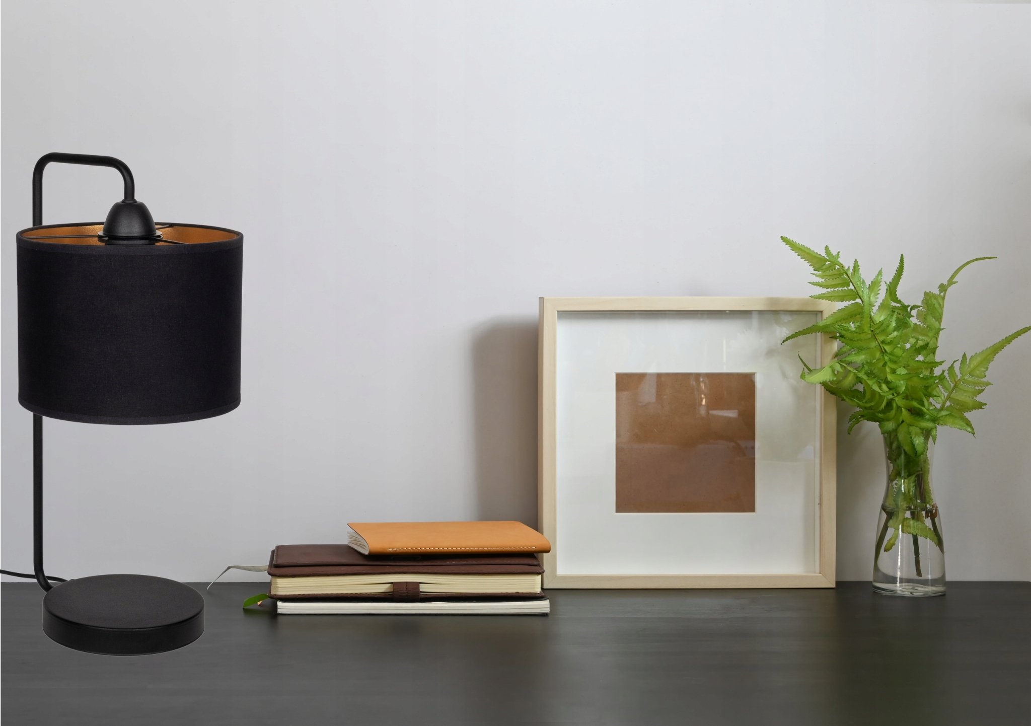 Lampka loft NOCNA STOŁOWA abażur welur czarny LED Kod producenta 0053