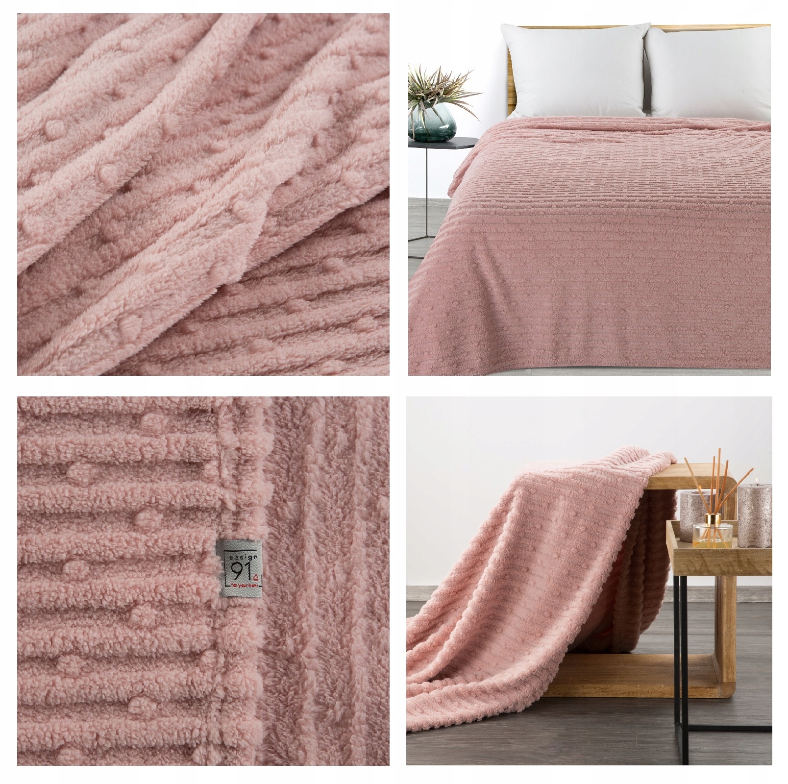 NARZUTA NA KANAPĘ 150X200 KOC 3D Miękki PLUSZOWY Eurofirany Premium KOLORY Rodzaj koc