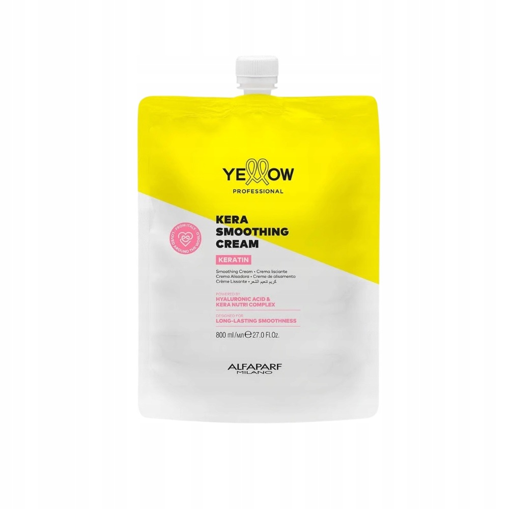 Alfaparf Yellow Keratin Smoothing wygładzający krem 800ml do włosów
