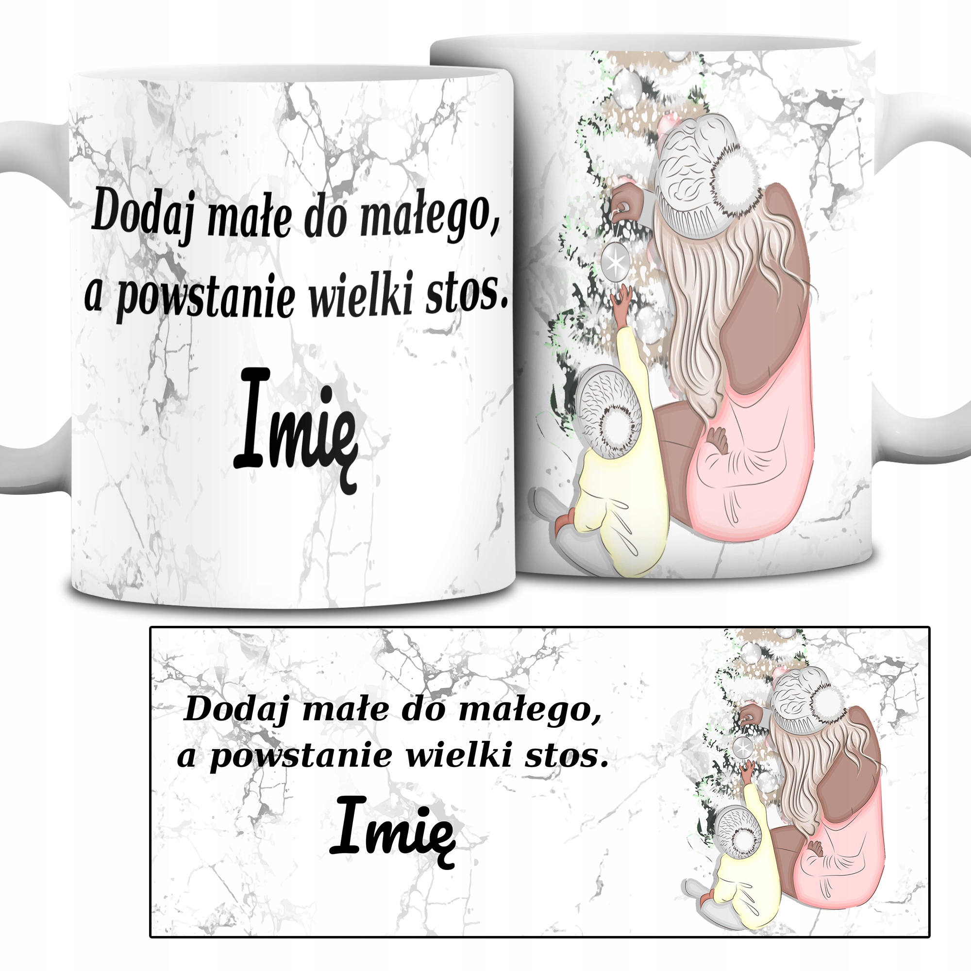 

Kubek Świąteczny Święta Mikołajki Imię Wz