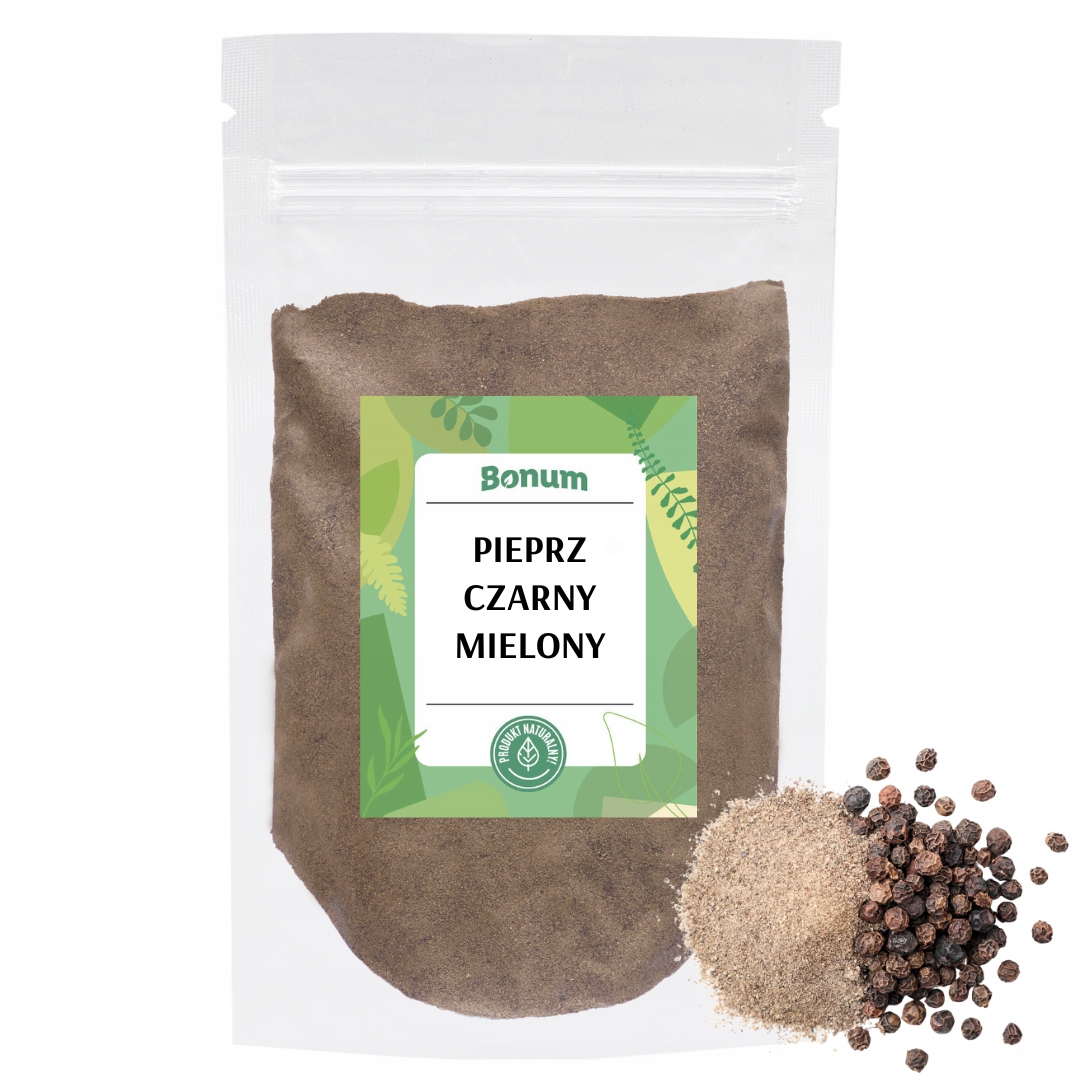 Mletý Černý Pepř Aromatické koření Přírodní čerstvé 1kg Bonum