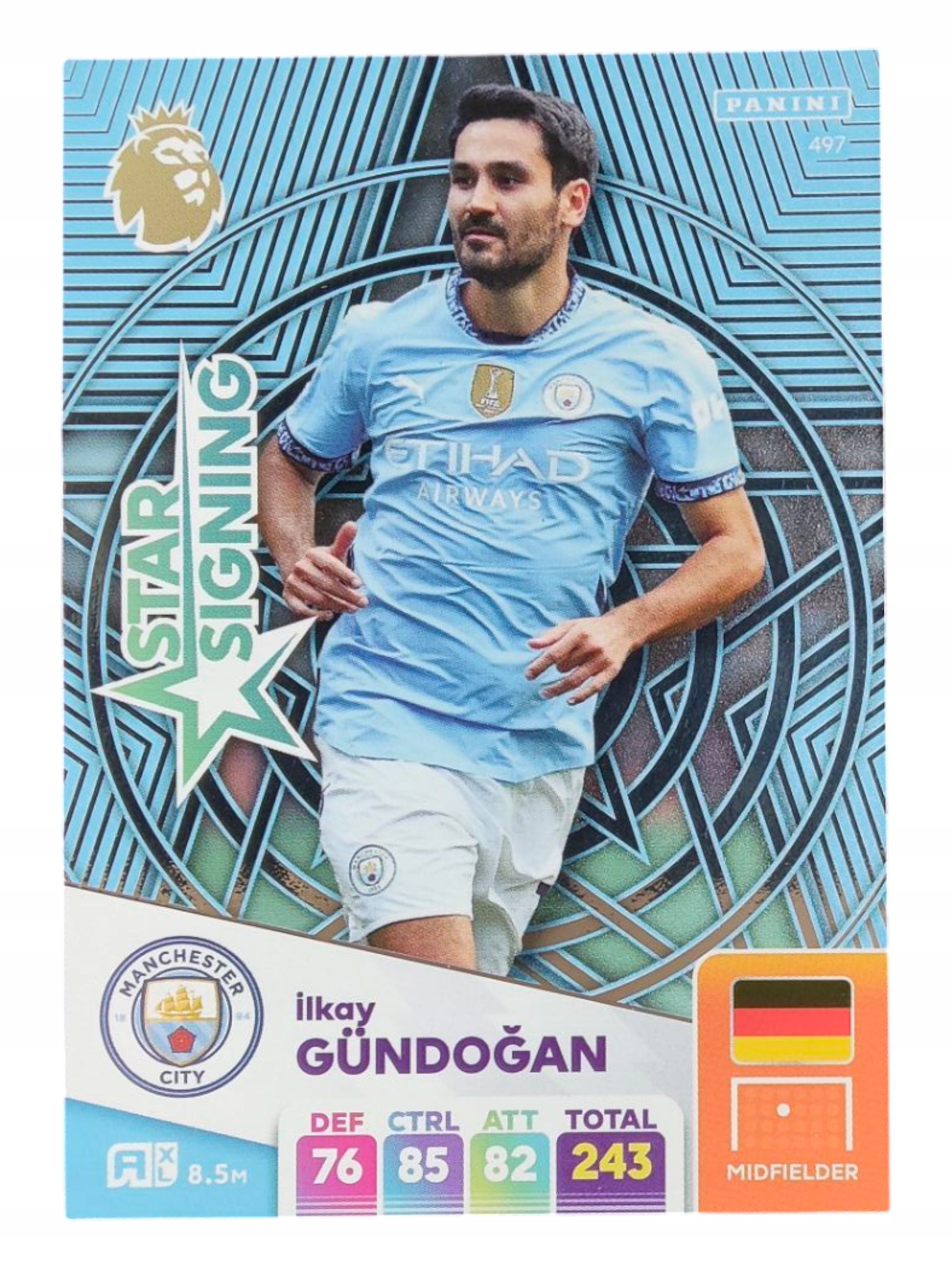 Panini Premier League 2025 Star Signing 497 Ilkay Gundogan Manchester City