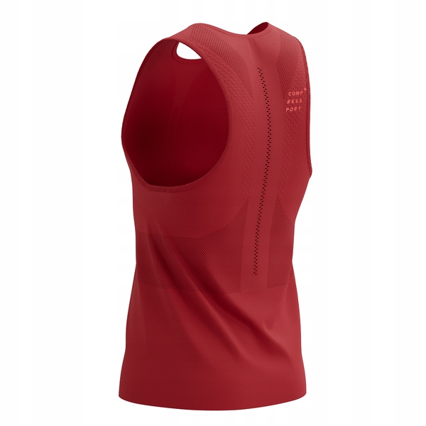 COMPRESSPORT Koszulka biegowa PRO RACING SINGLET samba red M Rozmiar M