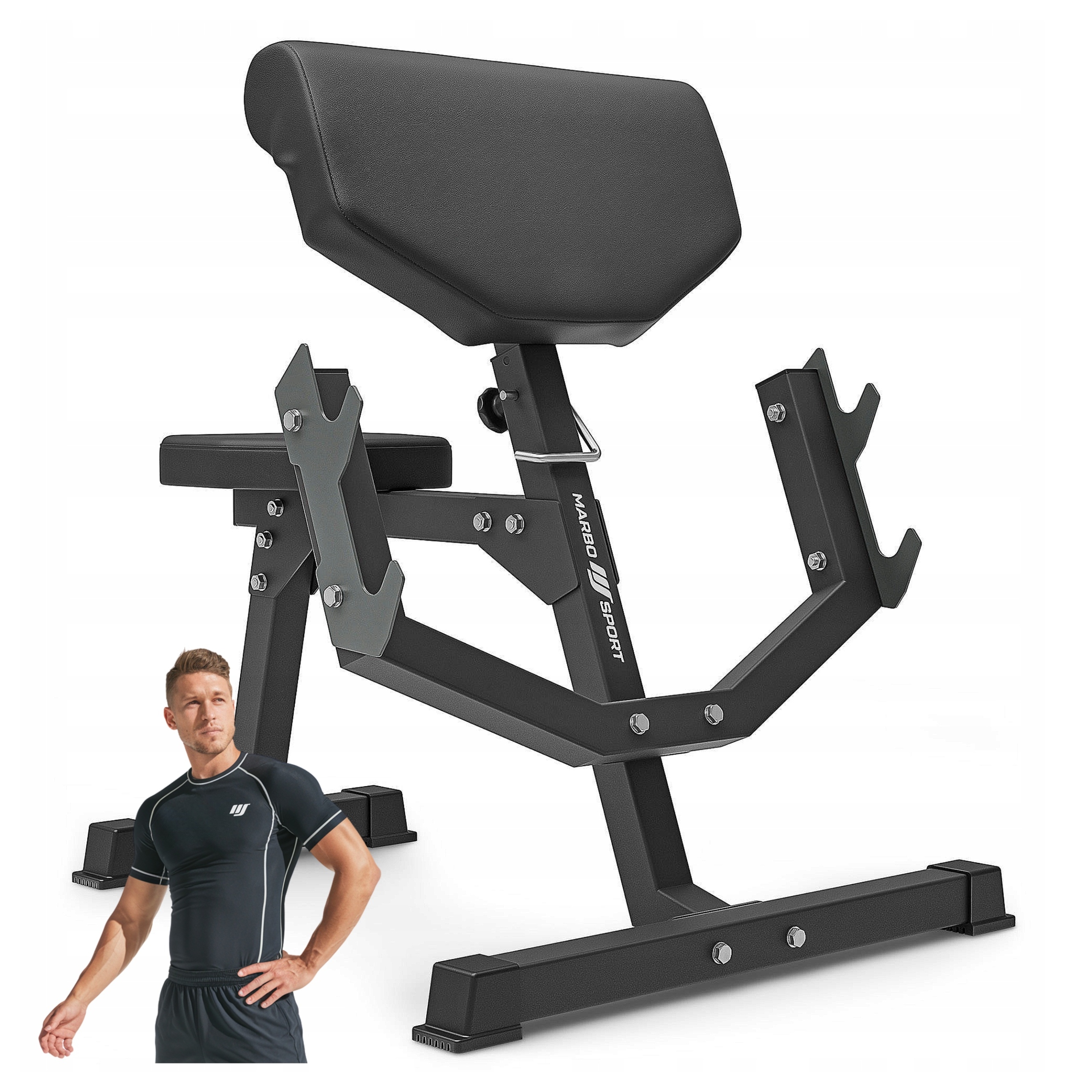 Scottova lavice modlitební s regulací bicepsu cvičení ramen MS-L107 2.0