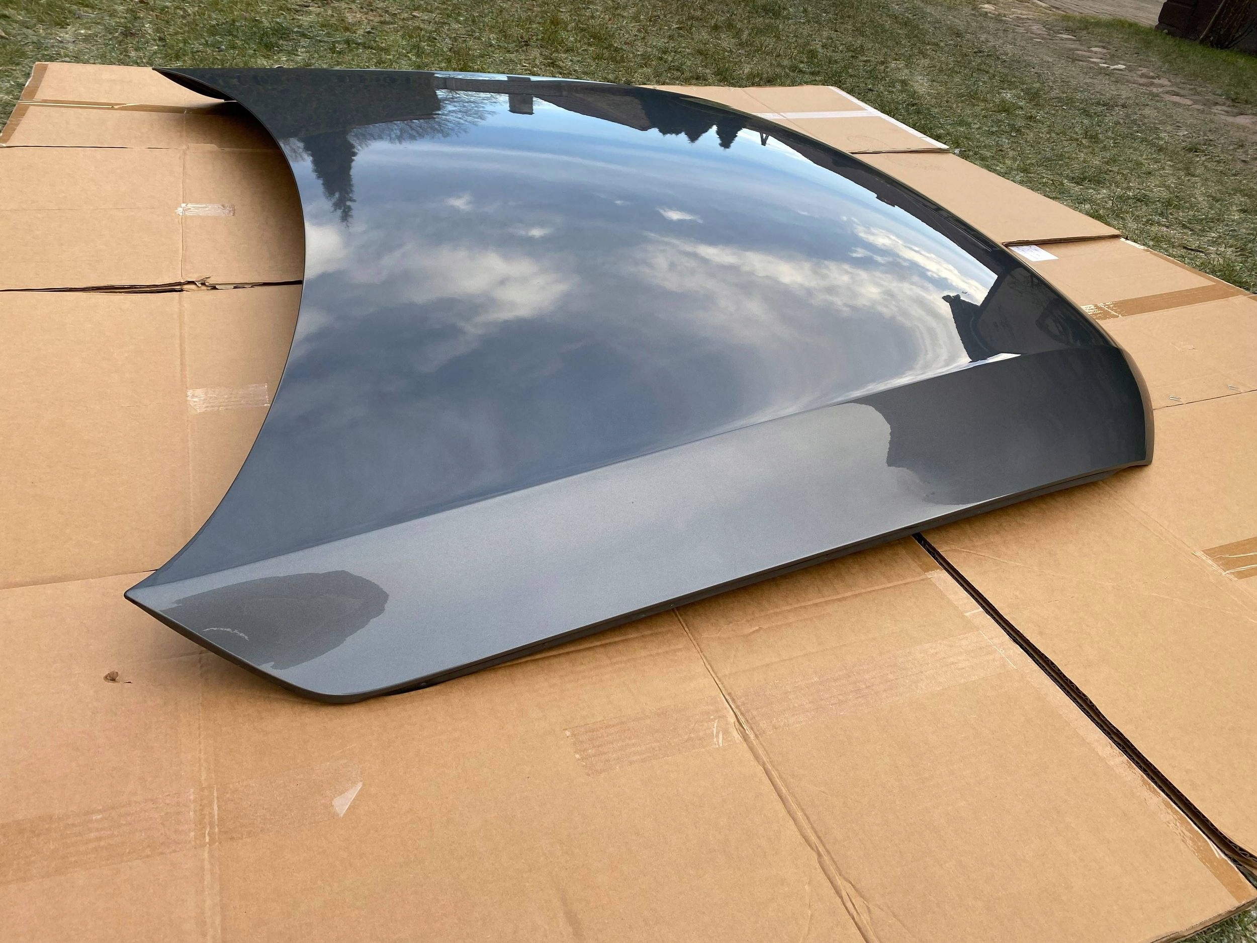 AUDI Q5 LIFT 8R originál complete bonnet cover front LX7R grey