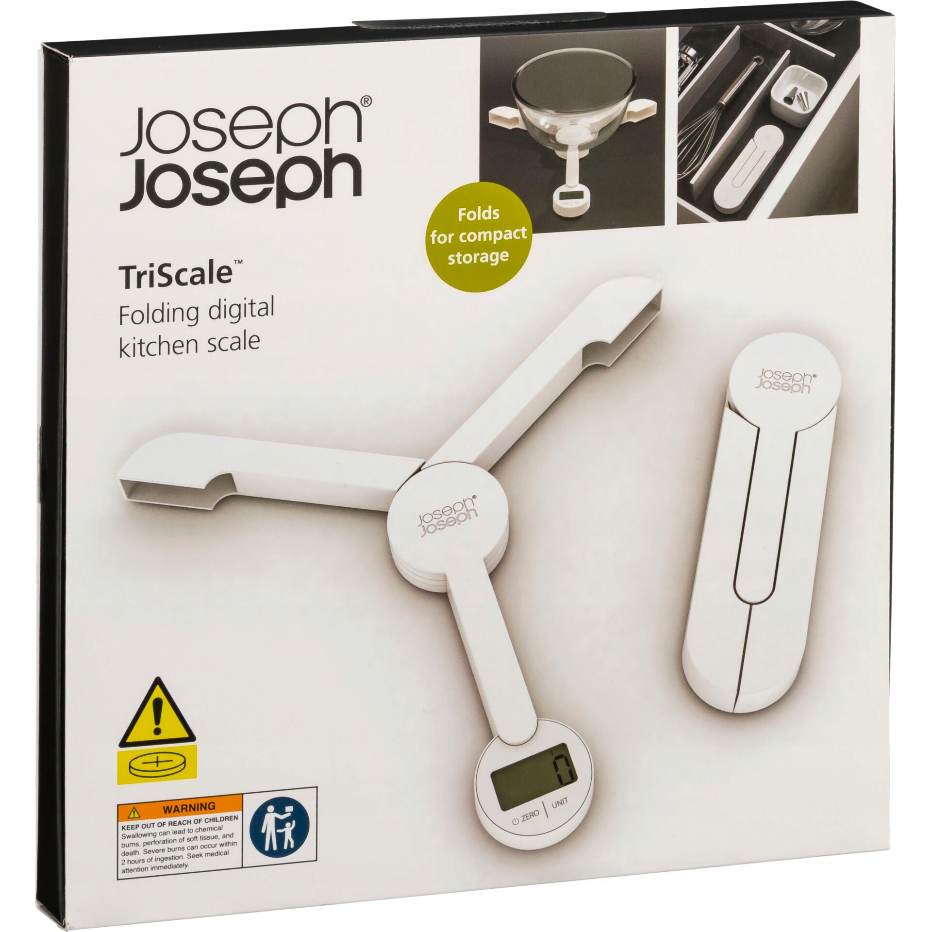 Joseph Joseph TriScale weiß Digitale Küchenwaage