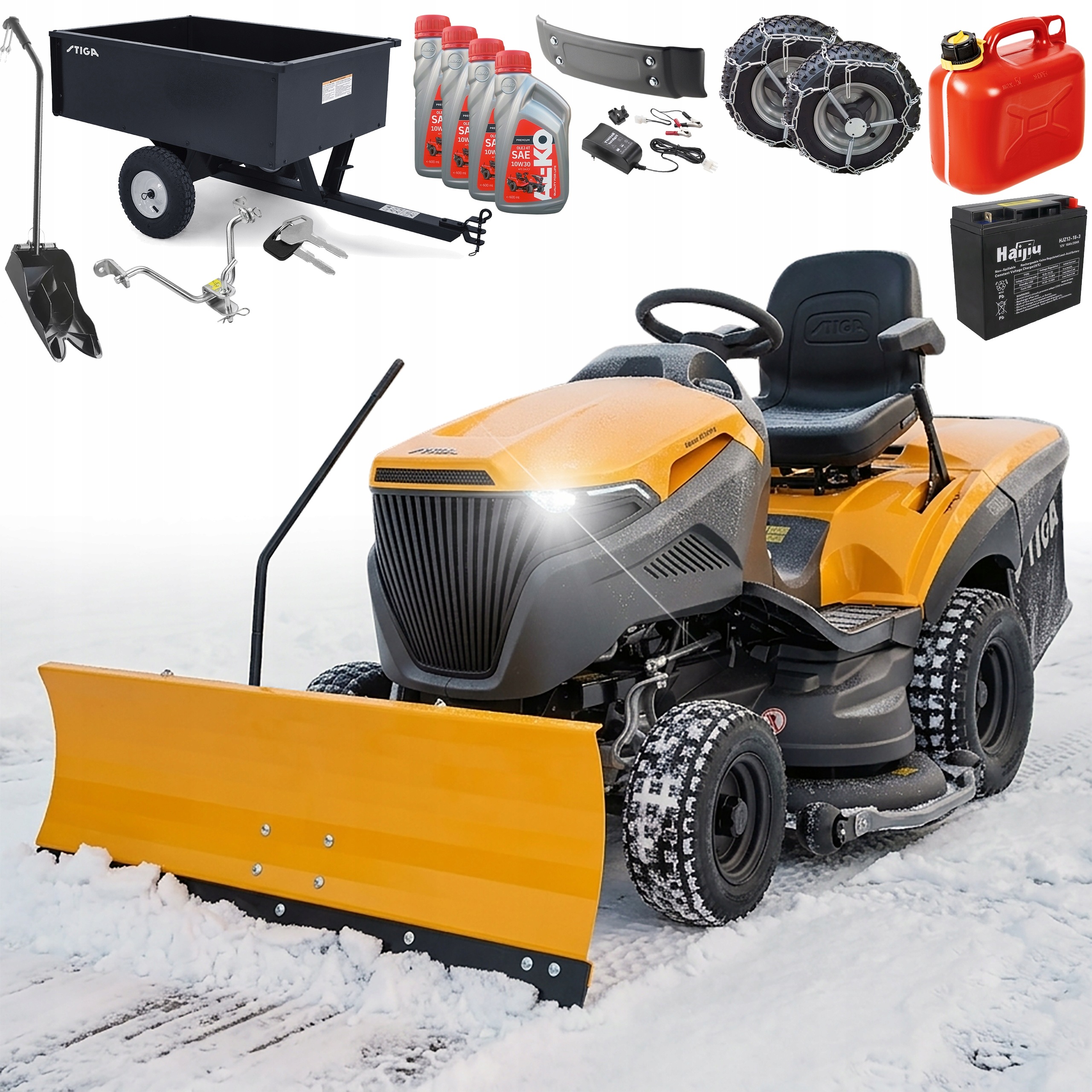 Traktor Ogrodowy Stiga Estate 9122 Wx Napęd 4x4 Hydrostat V-twin Pług 120cm