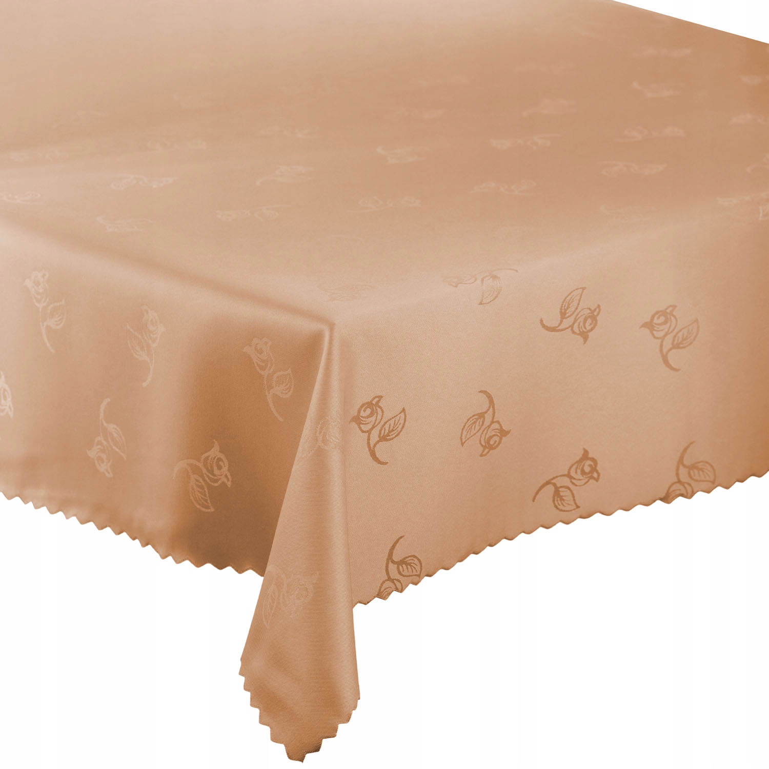 

Obrus Plamoodporny Różyczki Beżowy 130x240 cm