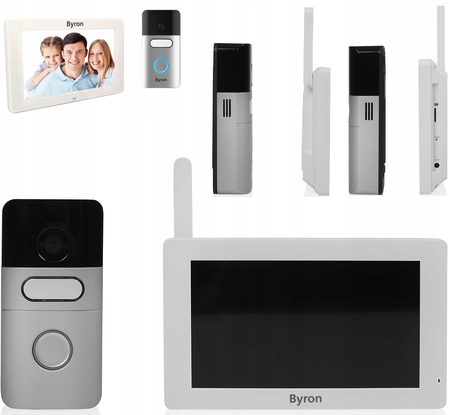 Bezdrôtový Videovrátnik dotyk 7" Alu Set Interkom 1 rodina dvere