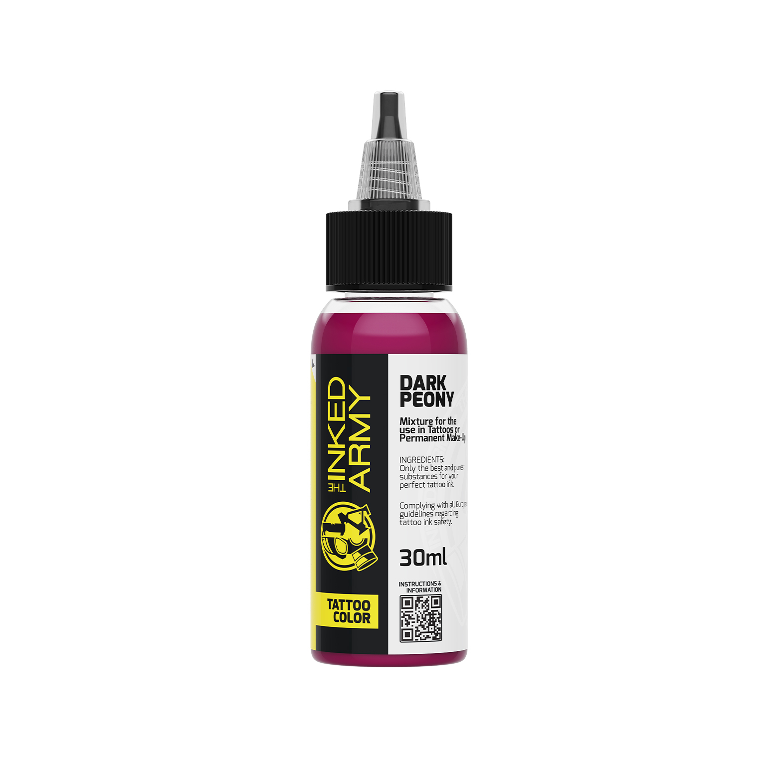 The Inked Army Dark Peony 30 ml Barva na tetování Fialová Inkoust
