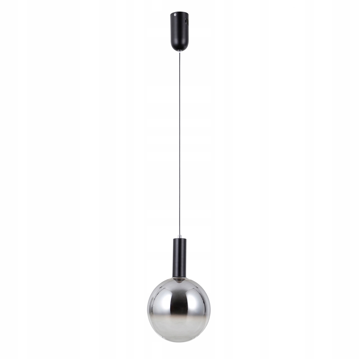 Závěsná lampa černá matná kouřová Ø20 cm Led 5W Strela Italux