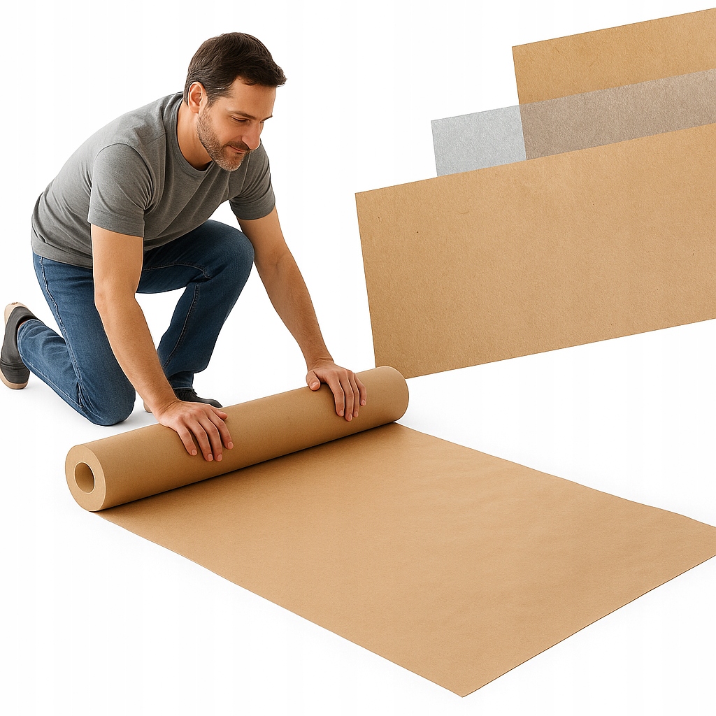 Tektura Papier zabezpieczający malarski 50m2, 3warstwy Papier,folia,Papier