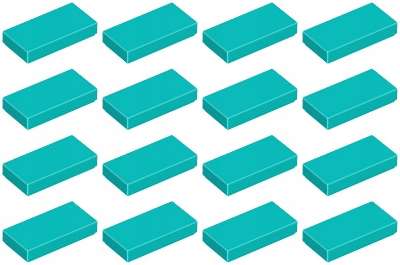 

Lego 3069b Tile 1x2 turkusowa Nowa (4g) 16 szt