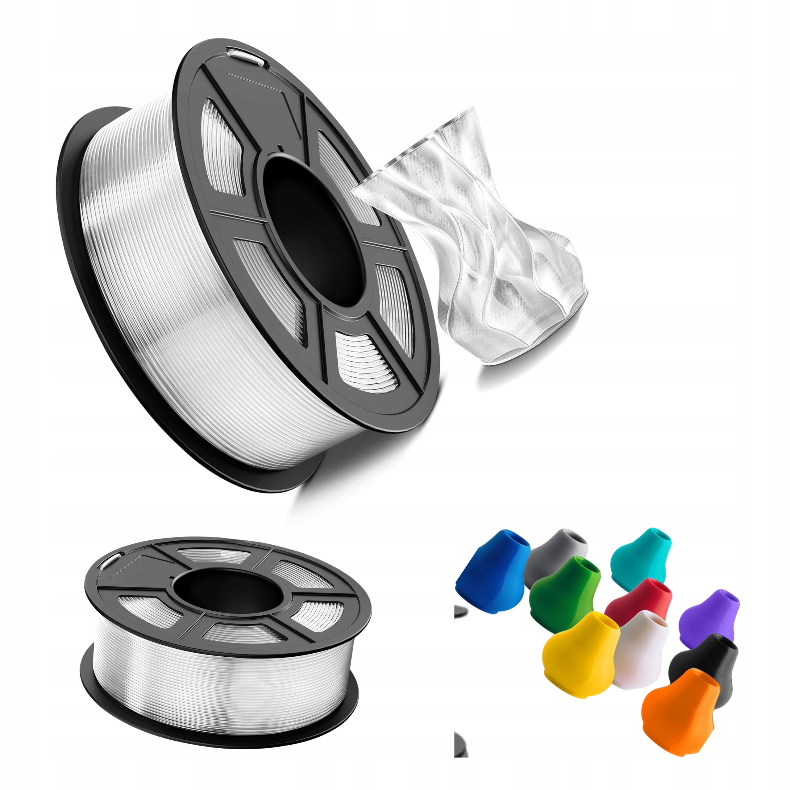 Filament Petg Tecbears 1,75 mm 1 kg Transparentní pro 3D tiskárnu