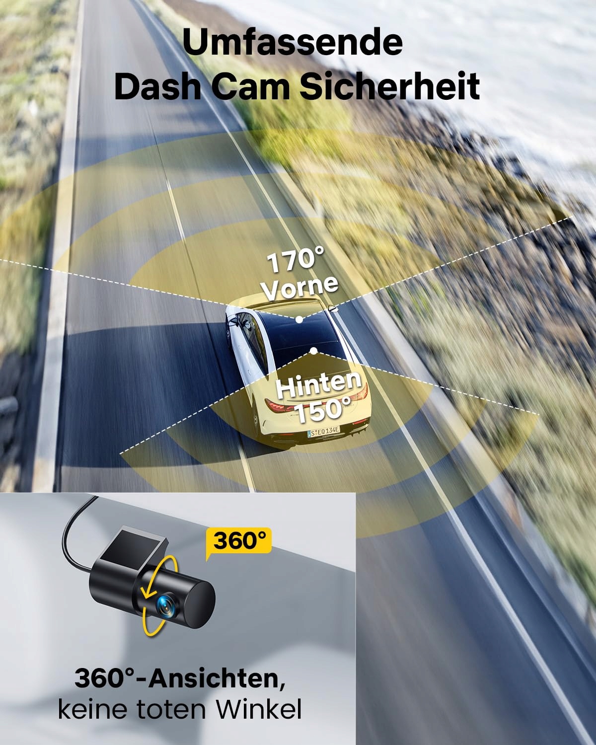 GKU Kamera Samochodowa 4K 2K Ekran Dotykowy GPS WiFi 64GB Karta SD — miniatura 4