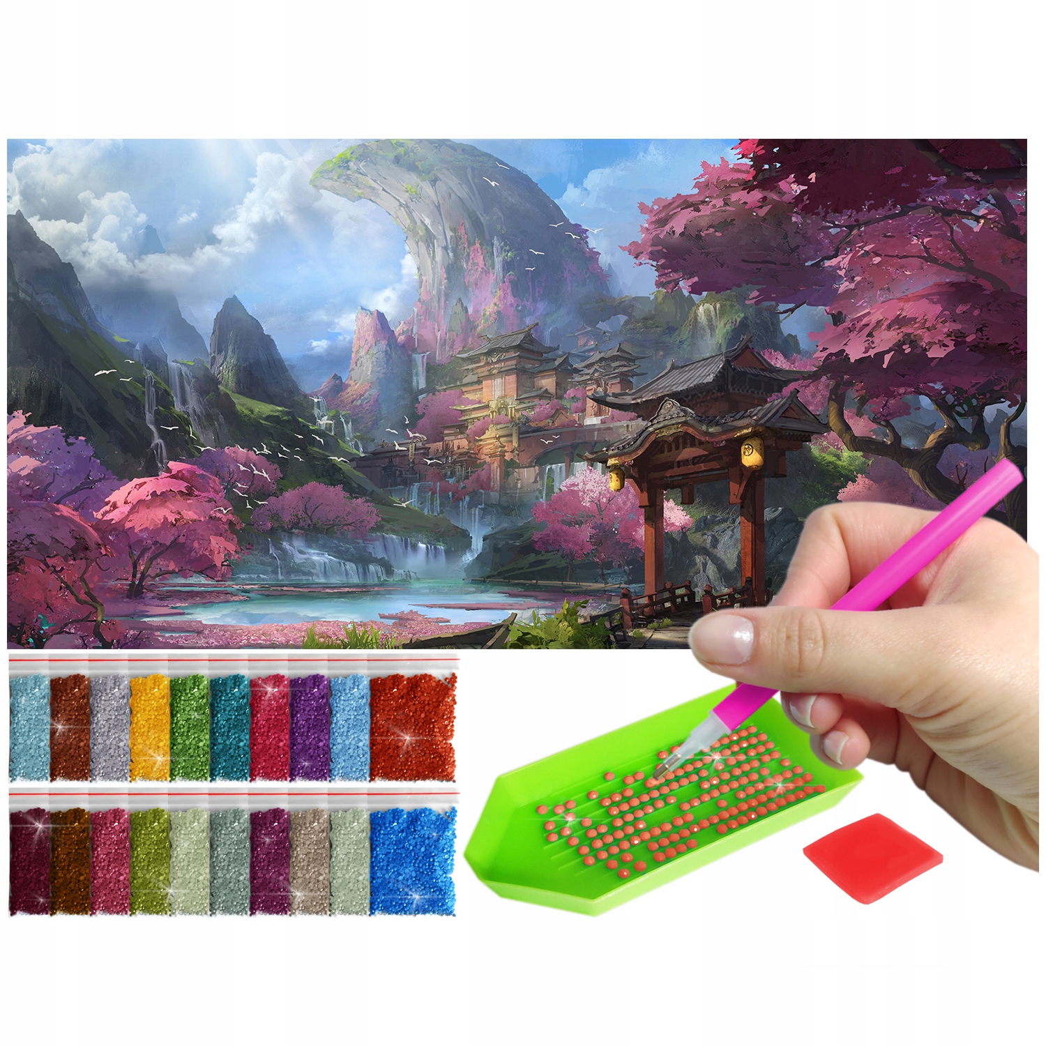 Výšivka Diamond Painting 5D B.duží 40x80cm