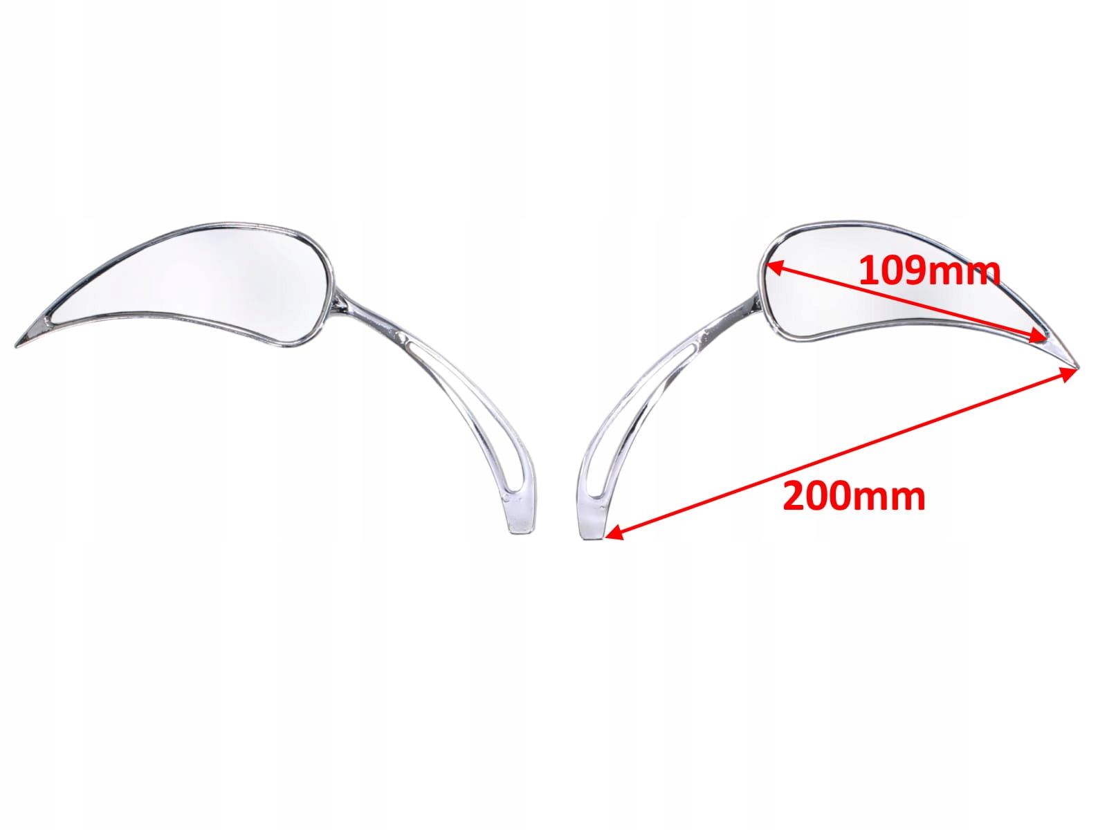 LUSTERKA MOTOCYKLOWE ŁEZKI chopper custom bober Producent inny