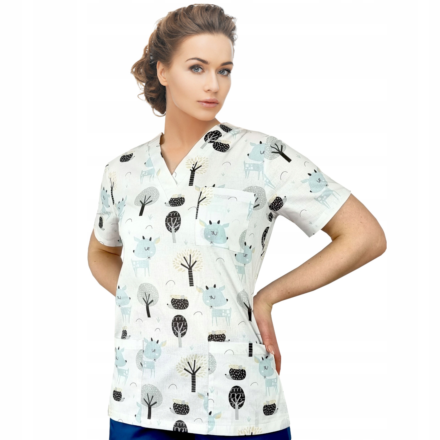 

Bluza medyczna damska fartuch kolorowy M