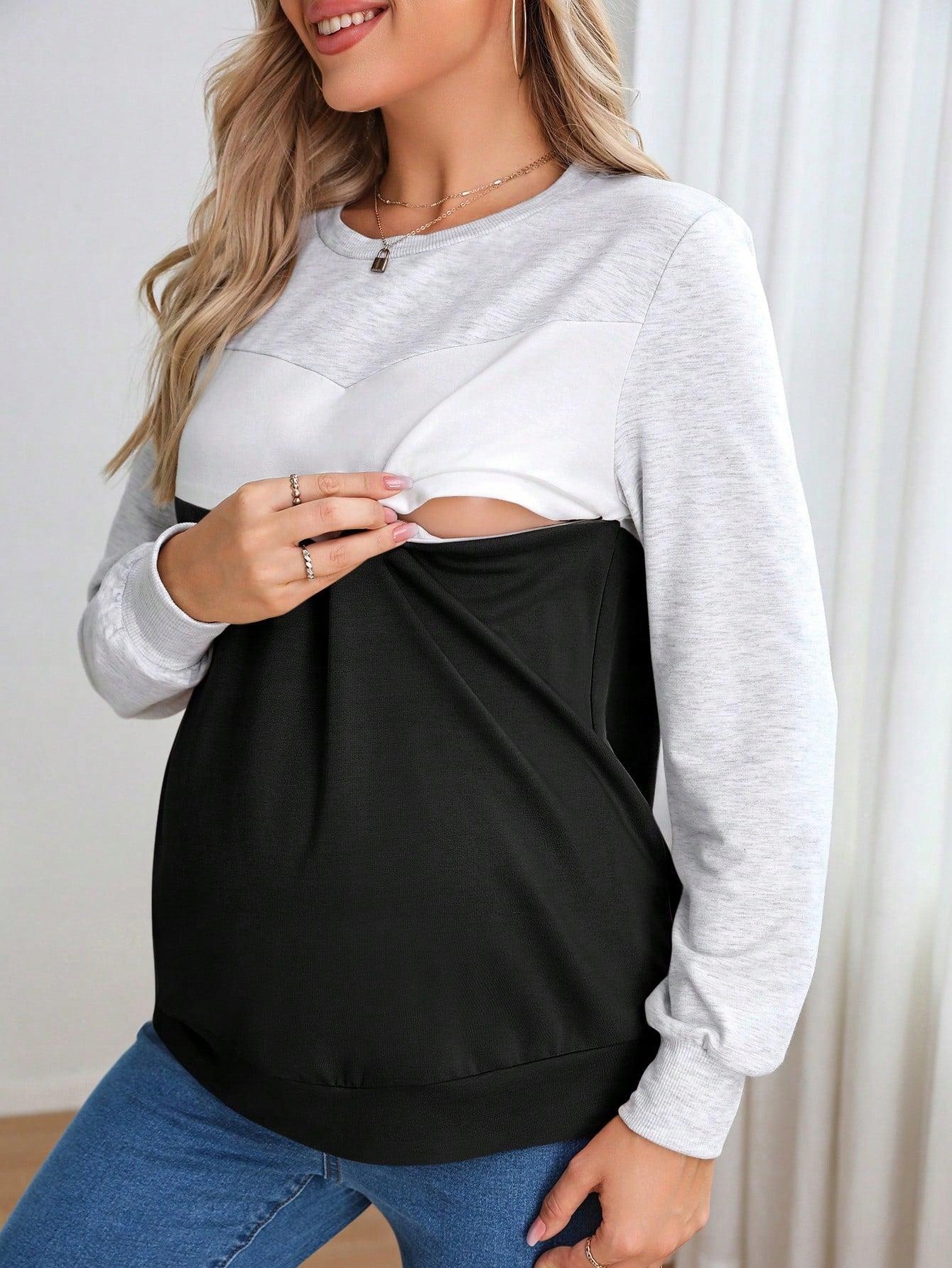 BLUZA DRESOWA CIĄŻOWA KLASYCZNA GŁADKA PROSTA KOLORY DŁUGI RĘKAW SHEIN 40 Kolor wielokolorowy