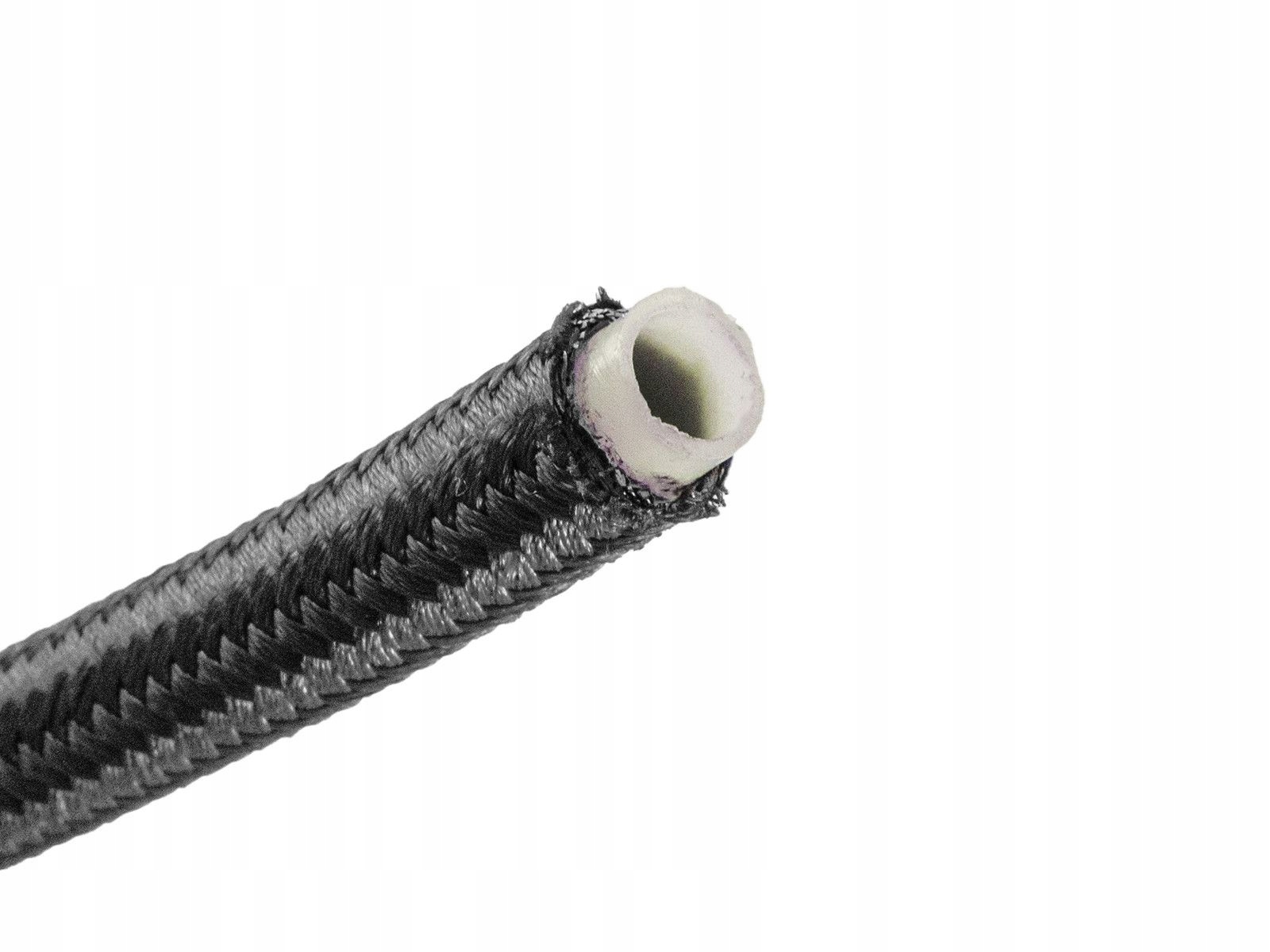 Przewód Ptfe AN6 8MM (5/16") Teflonowy W Stalowym Oplocie Czarny