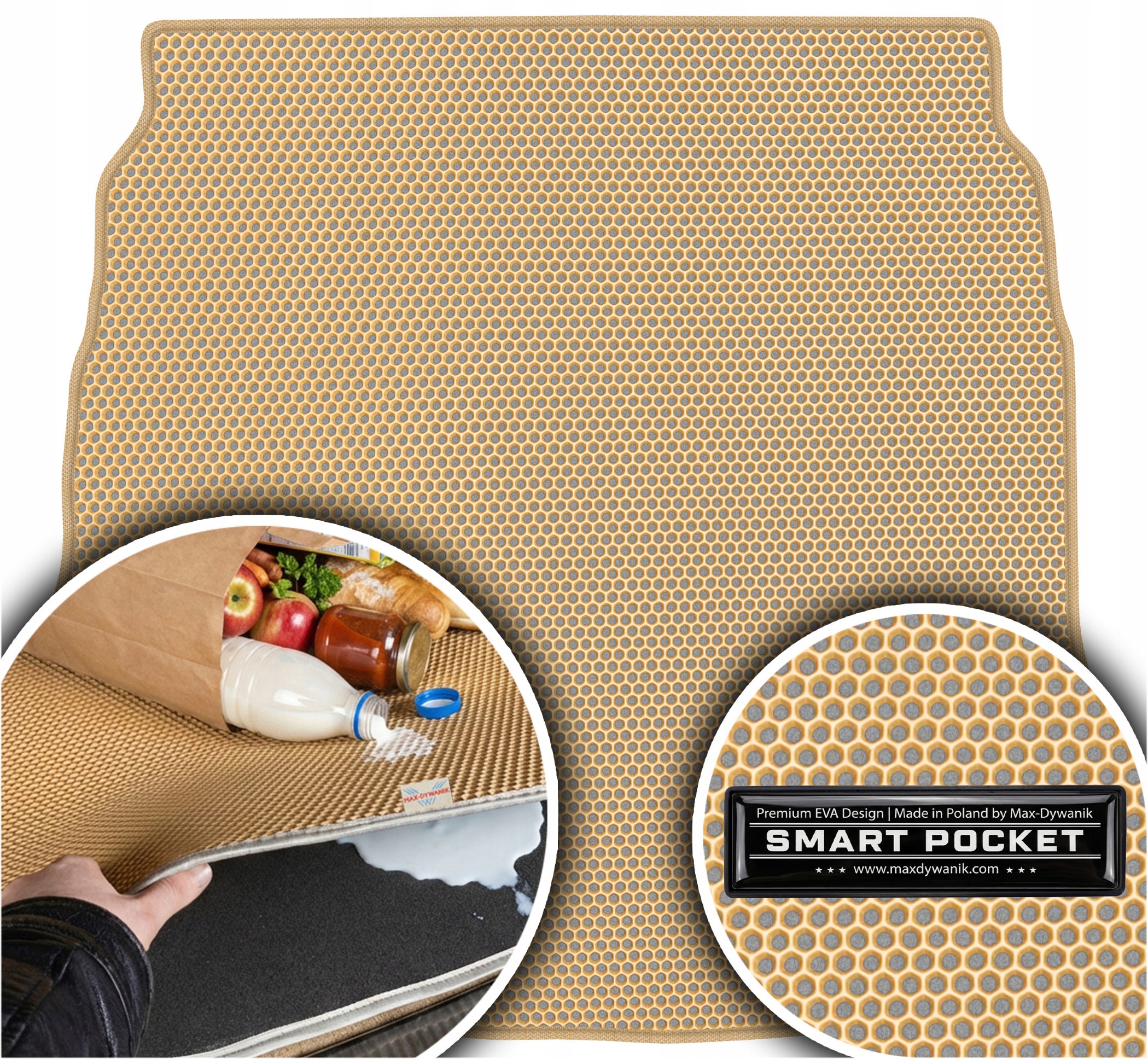 Audi 80 90 Sedan 1986-1989 Vložka do batožinového priestoru Eva Smart Pocket Béžová