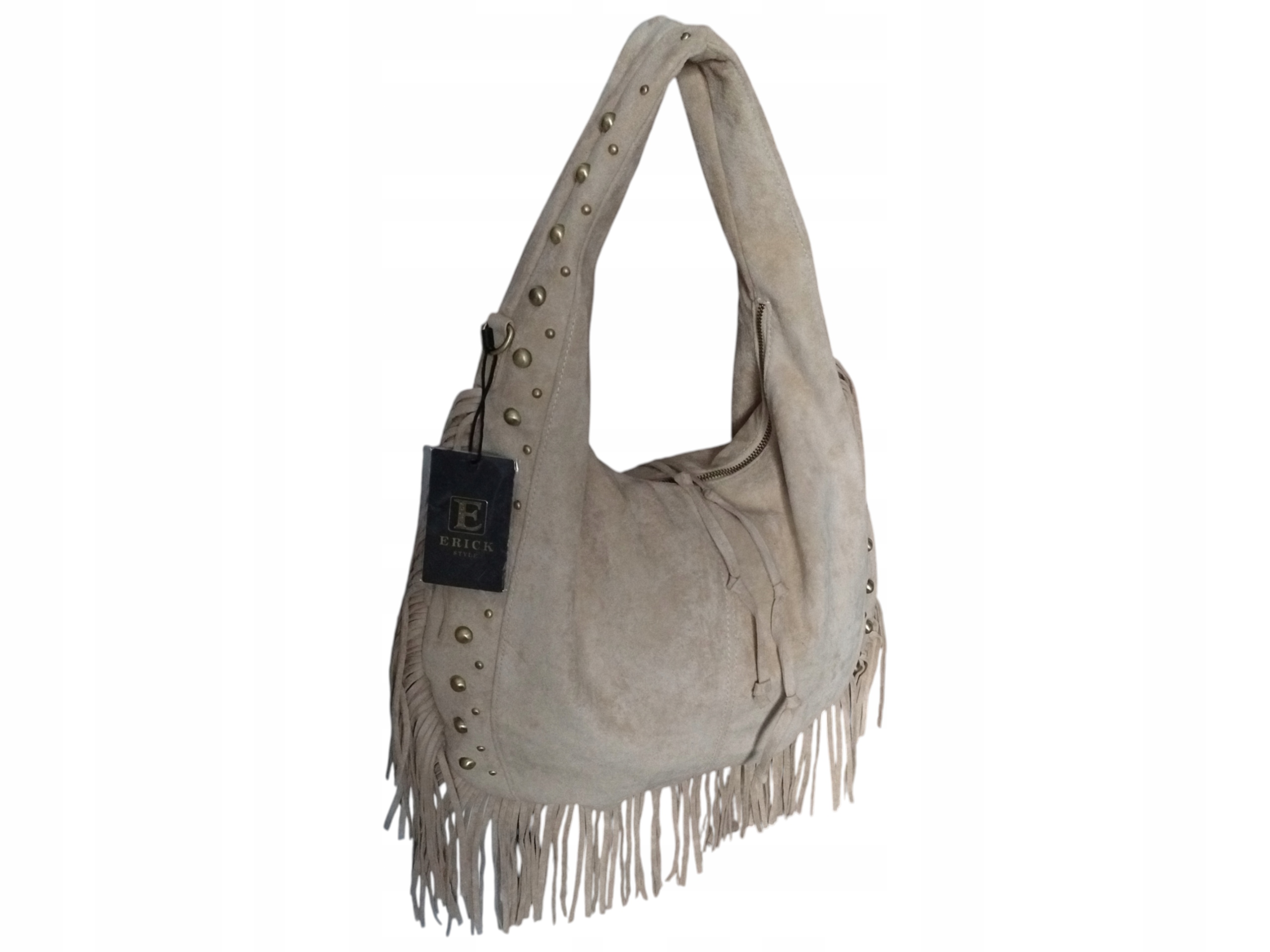 Dámská kabelka přes rameno Taška, nákupní taška na rameno Semiš Béžová