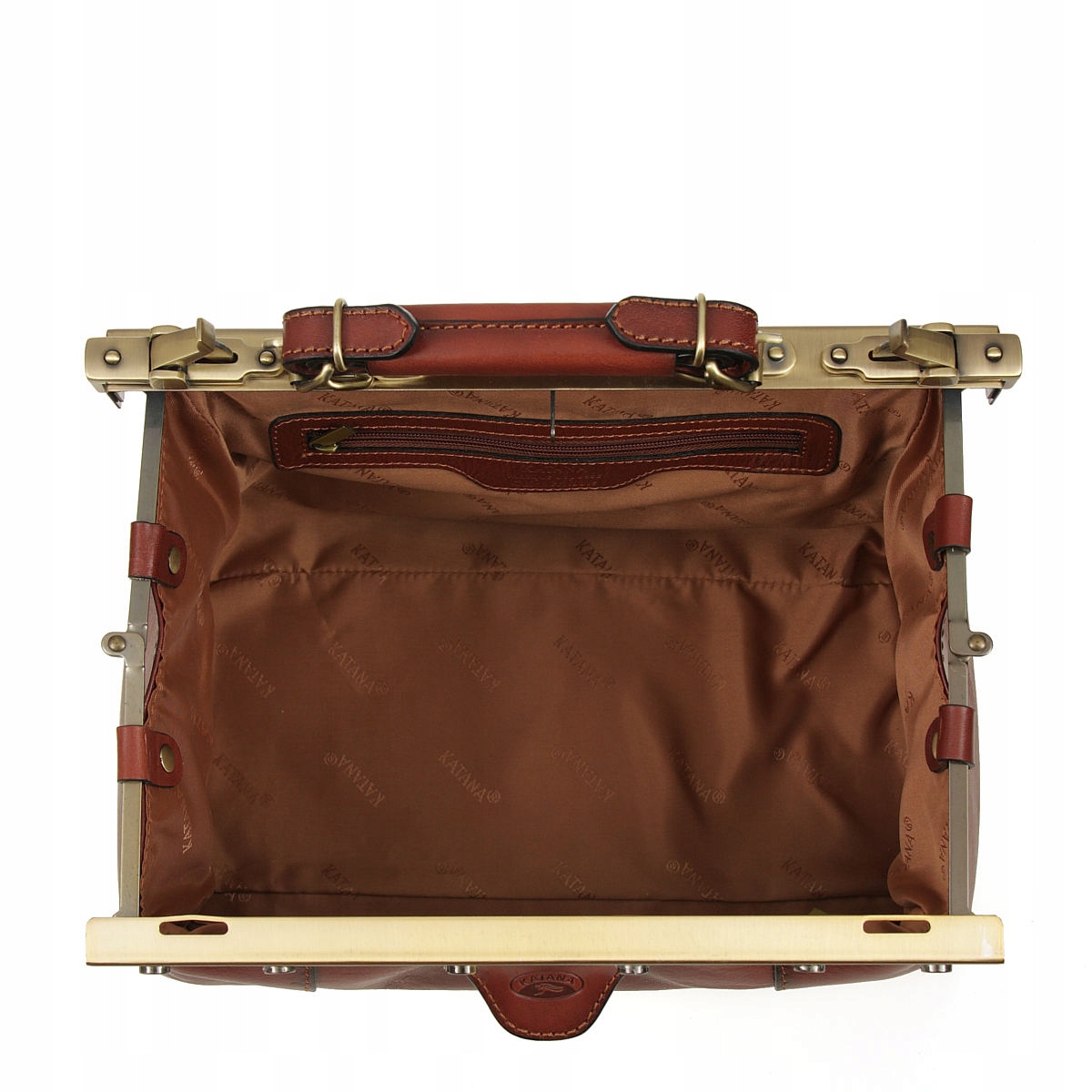 KUFEREK LEKARSKI SKÓRA PRESTIŻOWA TORBA SKÓRZANA Kolor brązowy