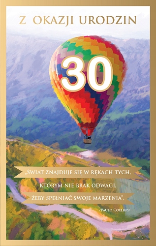 

Kartka na 30 urodziny z mottem pomysłowa lux PAB13