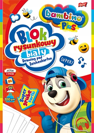 

Blok Rysunkowy Białe Kartki A4 Bambino 100g/m2