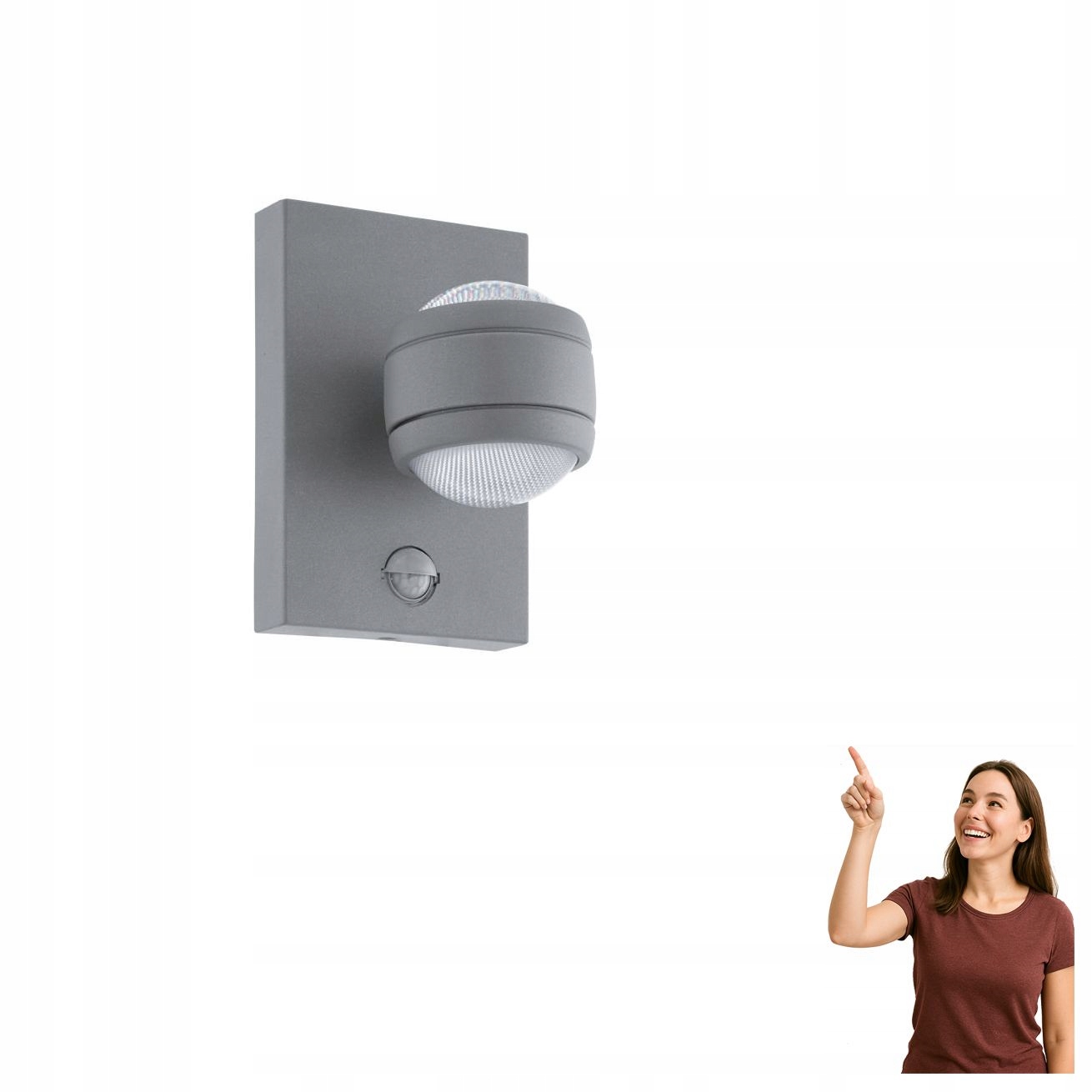 Venkovní Led nástěnné svítidlo 2x3,7W se senzorem Sesimba 1 96019 Eglo