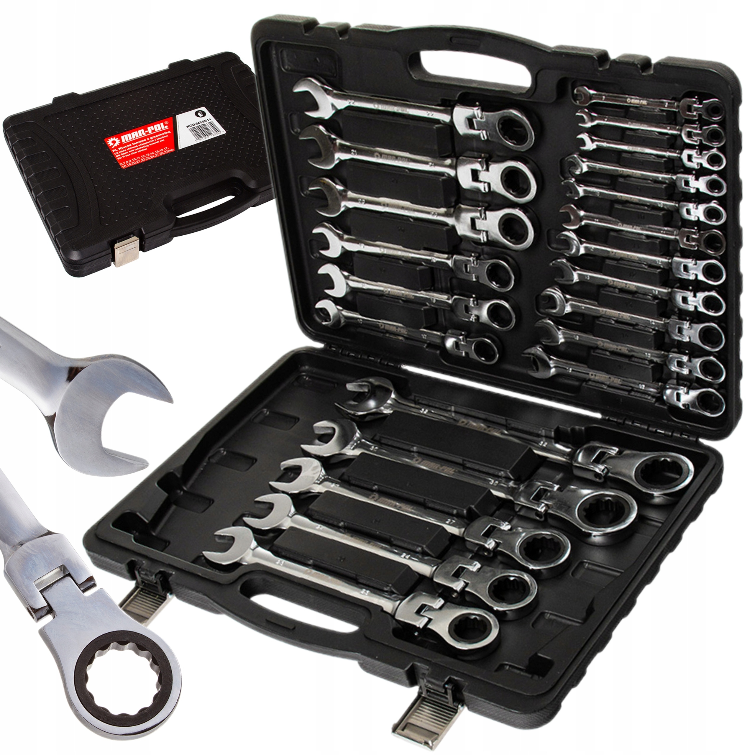 Očkoploché Kľúče S Račňou 22KS Lomený Kufor Mar-pol M58611