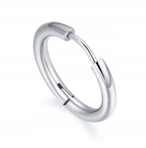 Clicker Okrągły Kolczyk do Ucha Punk Gothic STAL