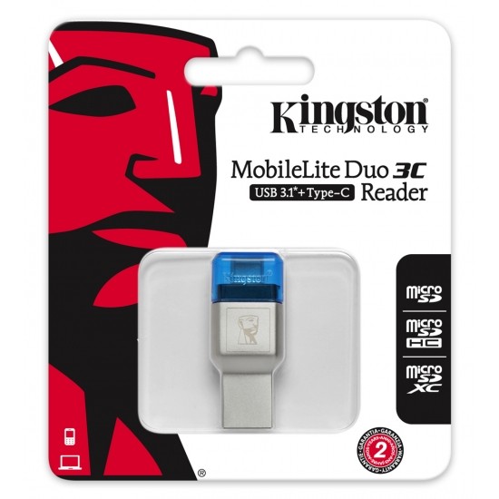 Kingston MobileLite DUO 3C USB 3.1 USB-C czytnik