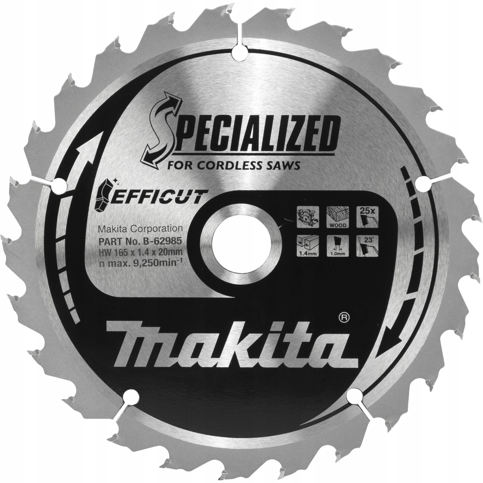Makita B-62985 Efficut Saw Blade 165x20x25Z