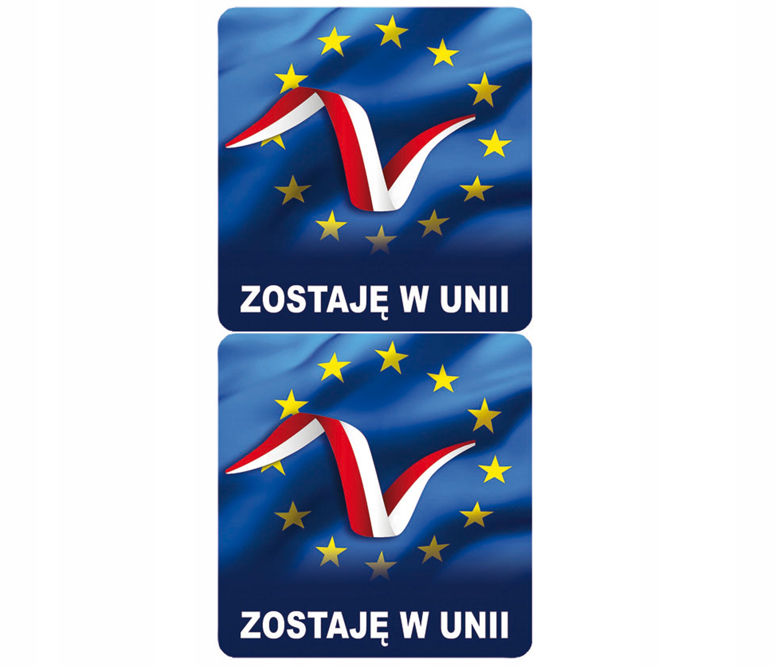 

Naklejka Naklejki Napis Zostaję w Unii Flaga 2 szt