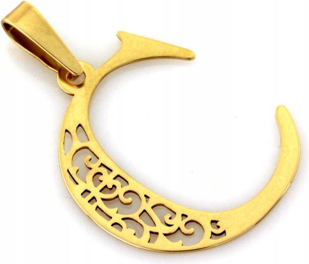 Zlatý přívěsek 585 písmeno C zdobený módním vzorem na řetízek dárek