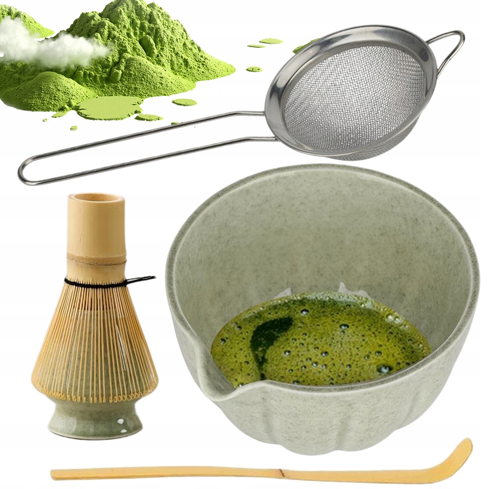 Levně Dárková Bambusová Sada Na Čaj Matchy Chashaku Metlička 5 Ks