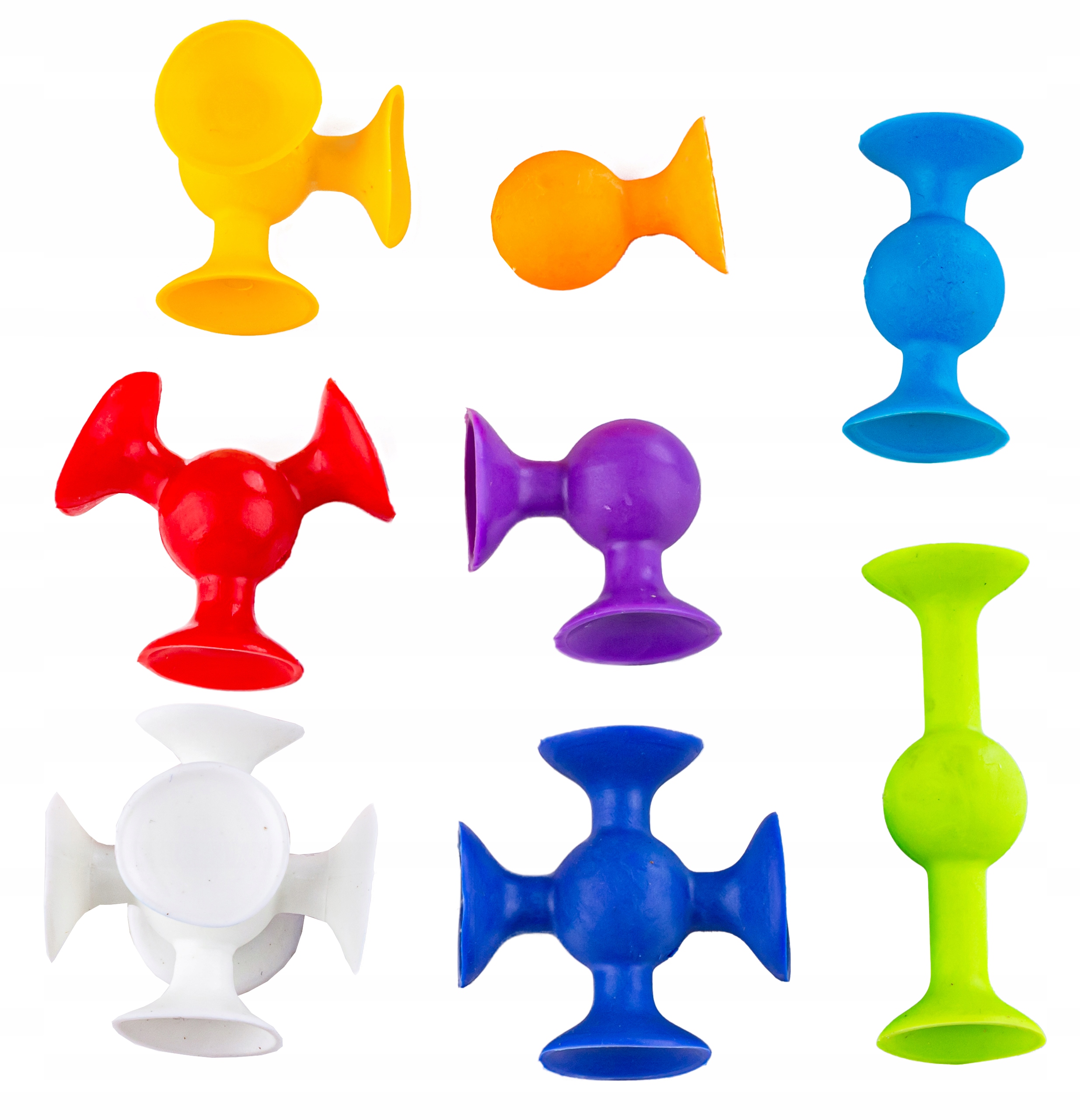 KOLOROWE KLOCKI DLA DZIECI PRZYSSAWKI SILIKONOWE Materiał guma