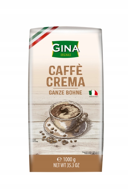 Gina Caffe Crema Kawa Ziarnista 1 kg — 2