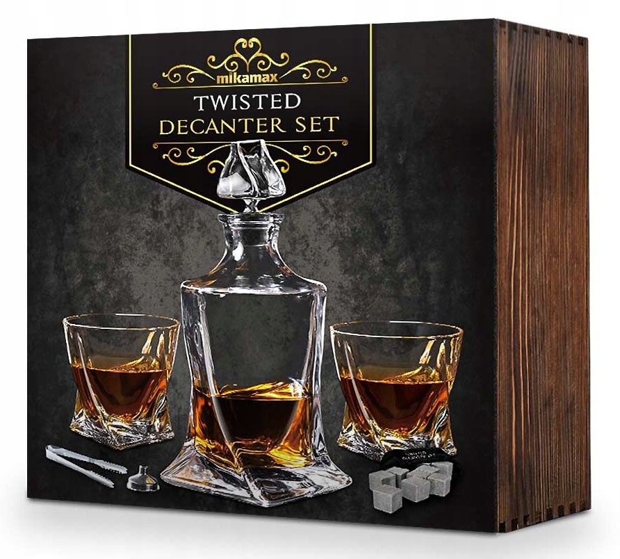 Krištáľová Karafa Na Whisky Darčeková Sada