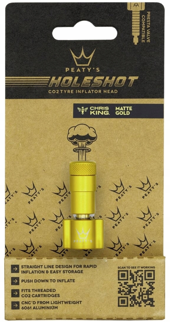 CO2 pumpa Hlavice Peaty's Holeshot Inflator Head