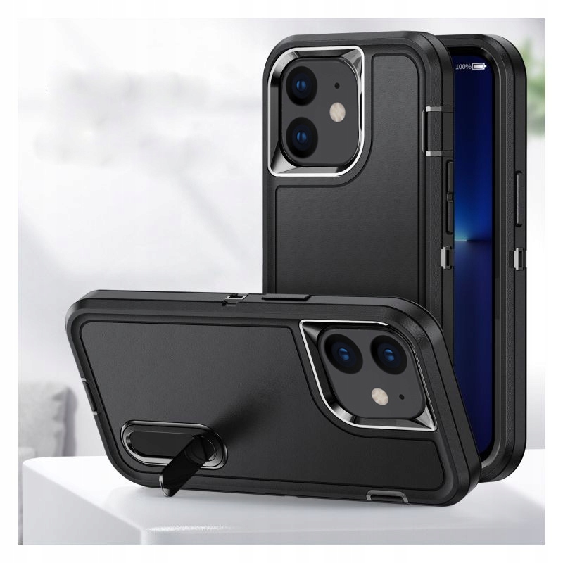 Etui do IPHONE 11, POGRUBIONE, PANCERNE, PROTEGO Kolor czarny