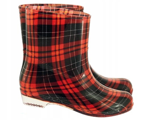 

Btdkcheck Kalosze w kratkę za kostkę gumowce 41