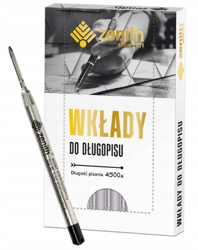 

Wkład do długopisu metalowy Zenith czarny 1 szt