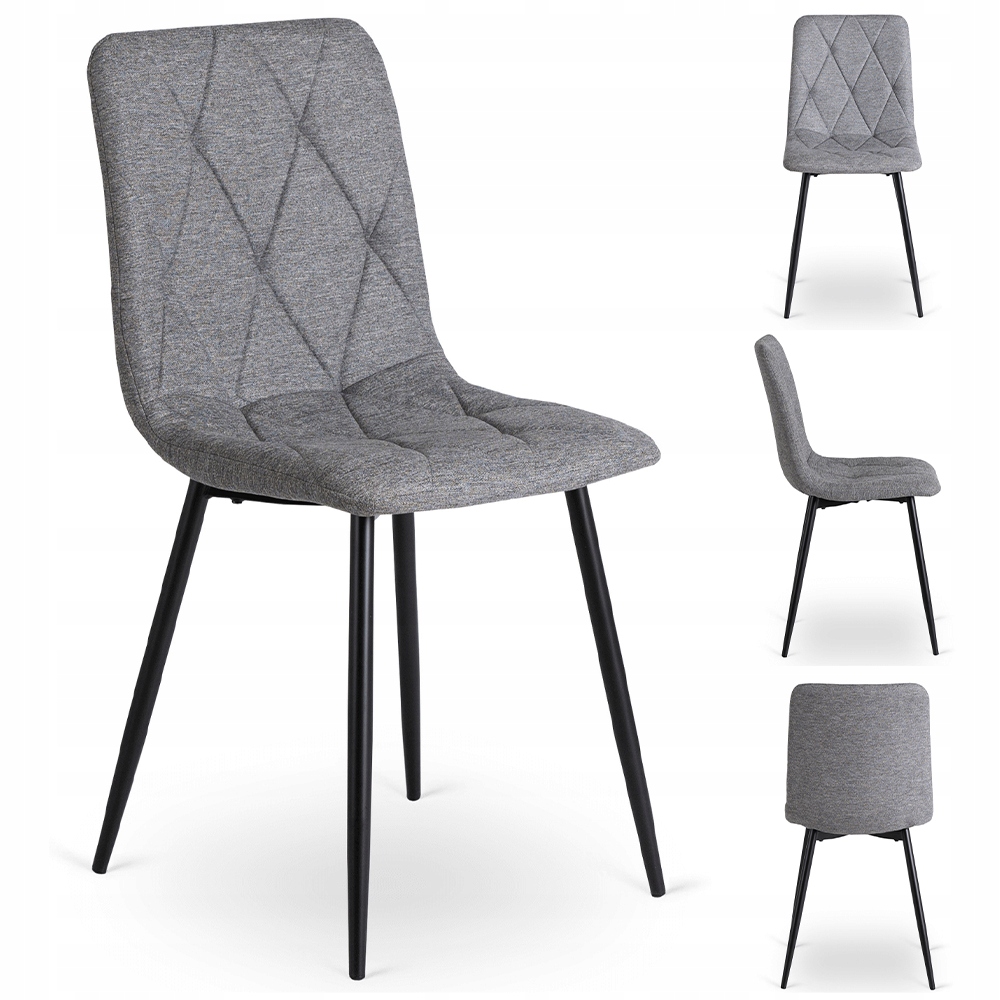 Šedé čalouněné kuchyňské křeslo typu Velur Loft do obývacího pokoje Robin 2