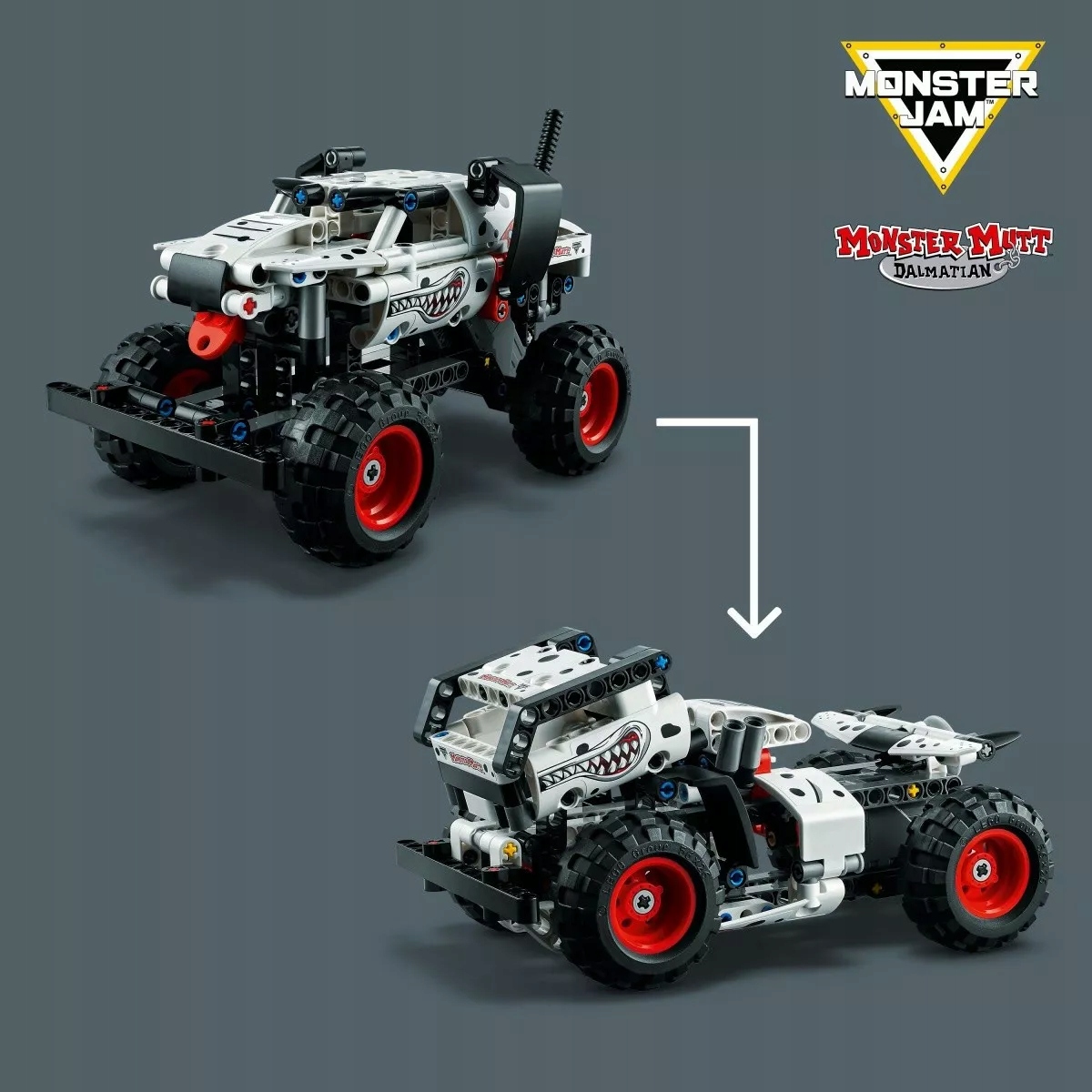 LEGO TECHNIC KLOCKI LEGO MONSTER TRUCK ZESTAW 2w1 WYSOKA JAKOŚĆ DETALI Nazwa zestawu LEGO Klocki Monster Jam