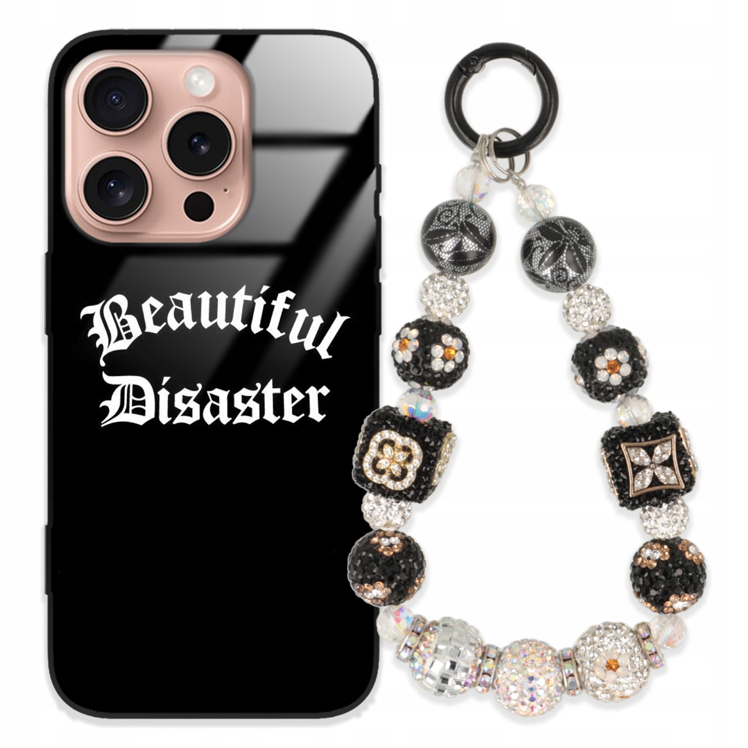 Pouzdro Pro Iphone 16 Pro Glass Přívěsek Na Klíče Elegantní Kryt Premium Vzory