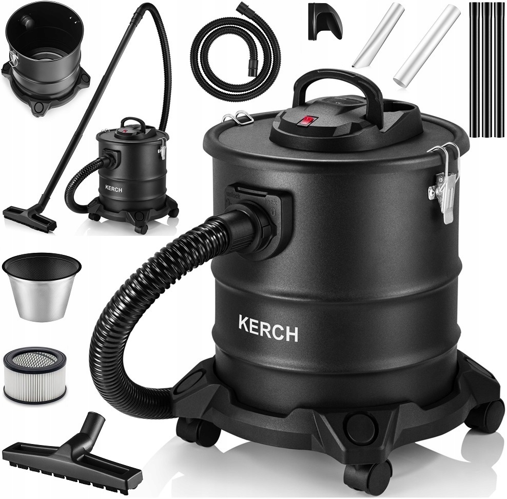 ŻAROODPORNY ODKURZACZ PRZEMYSŁOWY BEZWORKOWY POPIOŁU TAJFUN 2600W DMUCHAWA