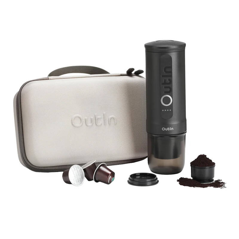 Outin Nano Travel Kit, Espresso Machine Bundle with Nano Protective Case, model OTEM-01, color Space Gray — 4