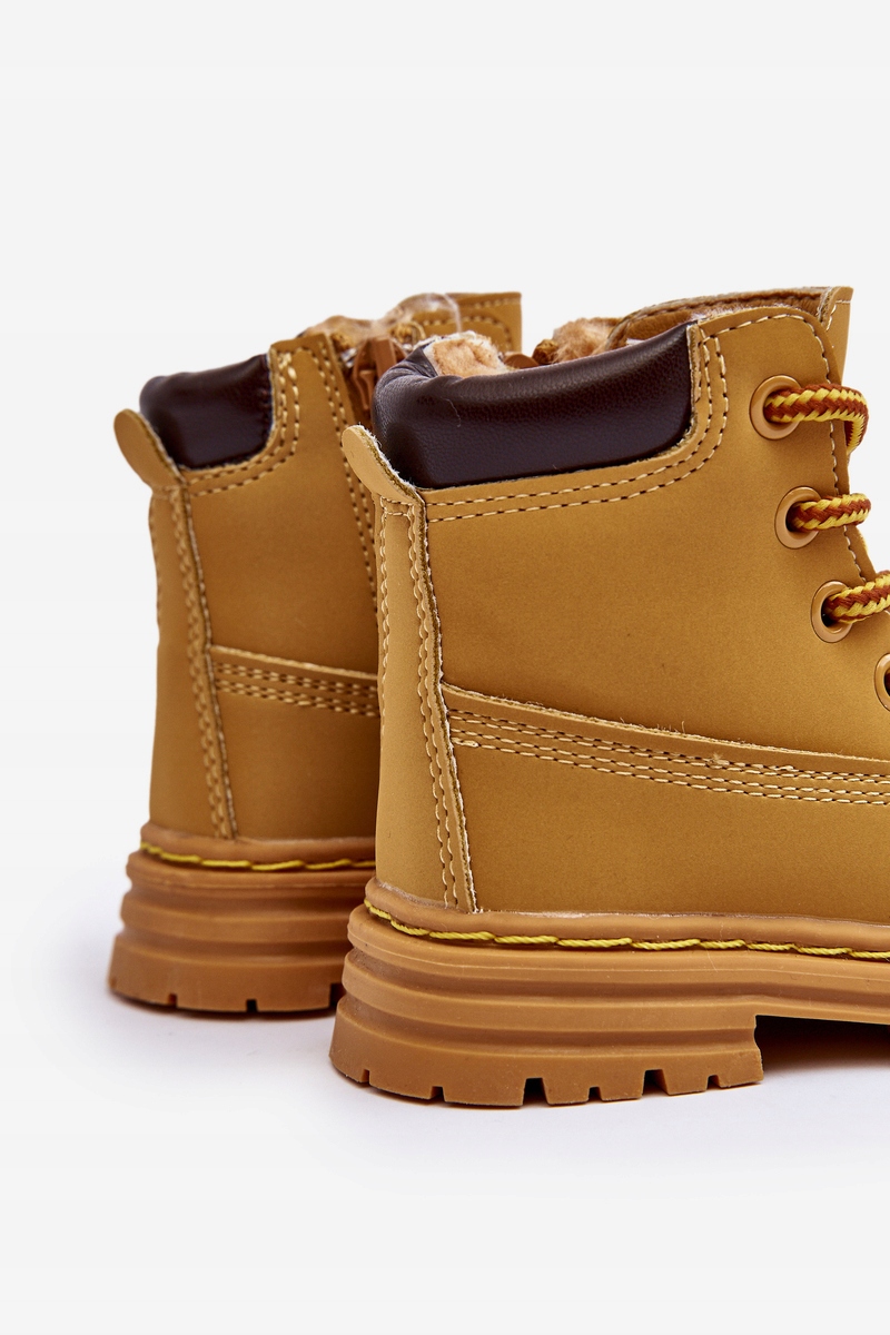 BOTKI TRAPERY DZIECIĘCE OCIEPLANE NA SUWAK CAMEL 26 Kolor brązowy